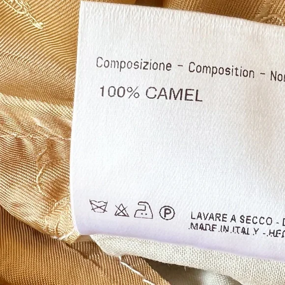 Brioni Lucca Tan Camelhair Blazer46 LONG